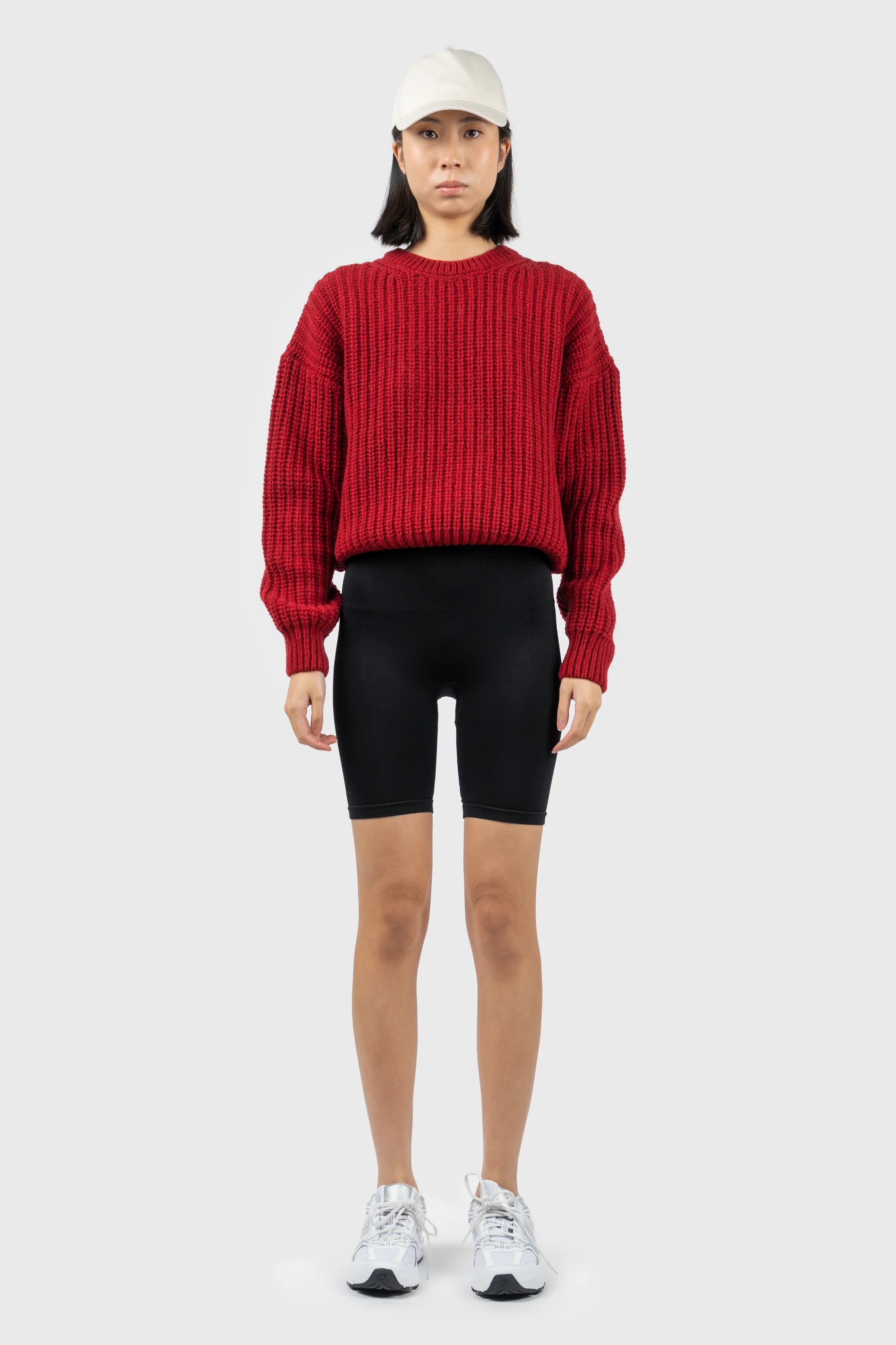 Recycled Chunky Knit Sweater Elasticated Padded Insulated
