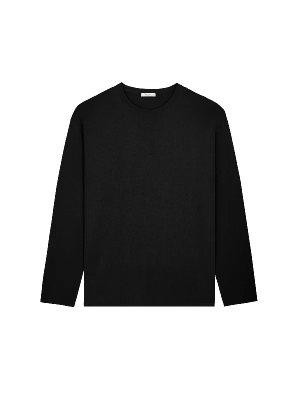 Womens Regenerative Merino Wool Sweater—black Faux Fur Fabric Real Fur Fabric Shearling Fabric Womens Regenerative Merino Wool Sweater—black Faux Fur Fabric Real Fur Fabric Shearling Fabric