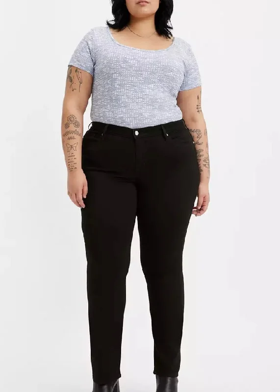 314 Shaping Straight Fit Jeans Plus Size Cozy Stretch High-Waist Jeans